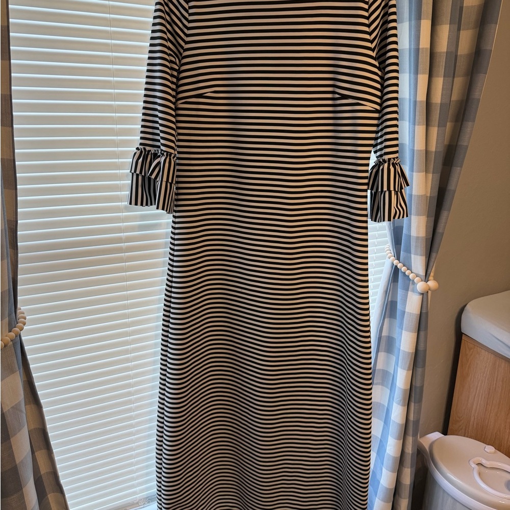 Dainty Jewells Classic Black and White Striped Dress